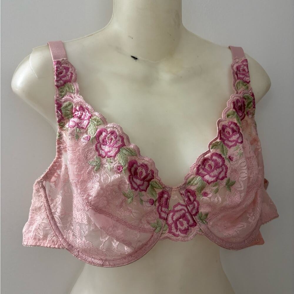 90s fairycore sheer lace floral bra